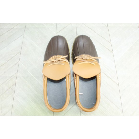 LL Bean Brown Leather Rubber Moc Gum Shoe Low Top Ankle Boots 8 M - Picture 6 of 10